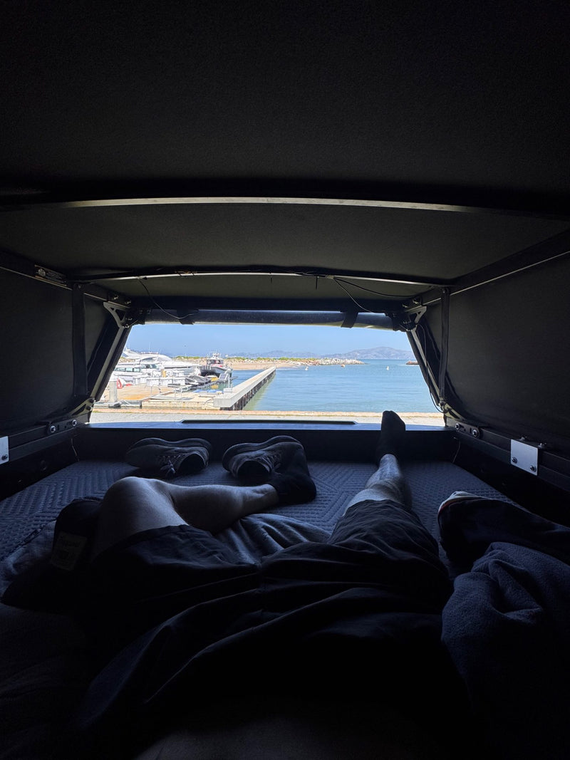 Sleeps in it between shifts — Sean B.'s Chevrolet Silverado 1500 with a WildTop Nomad
